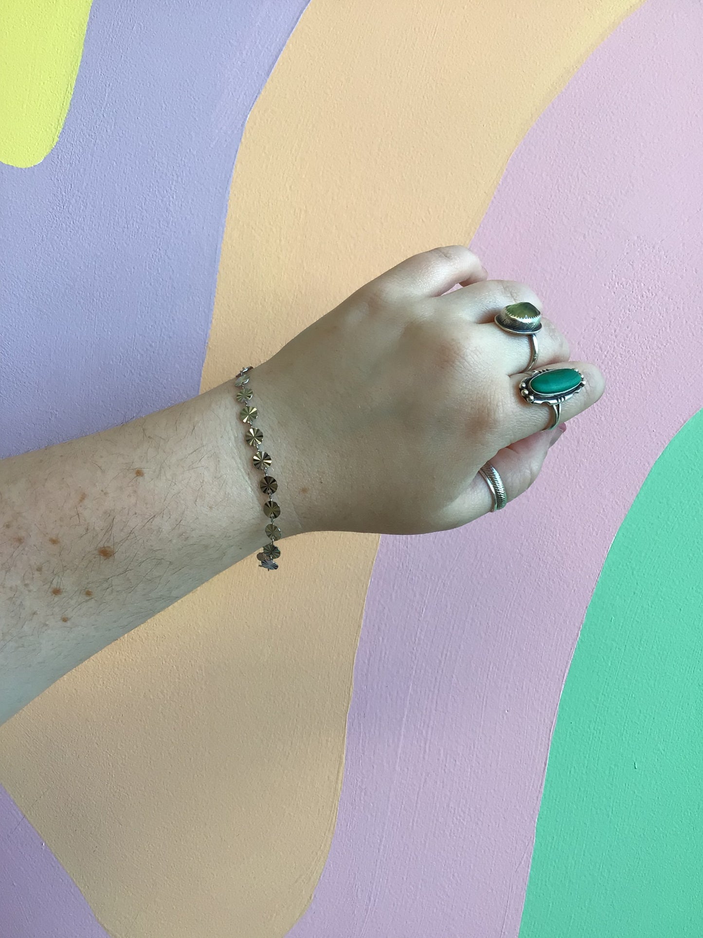 Titanium Starburst Chain Bracelet