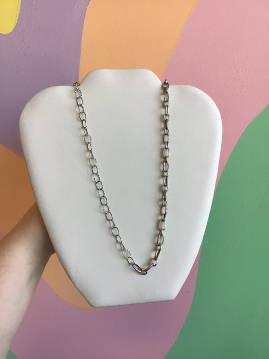 Stainless Steel Half and Half Necklaces