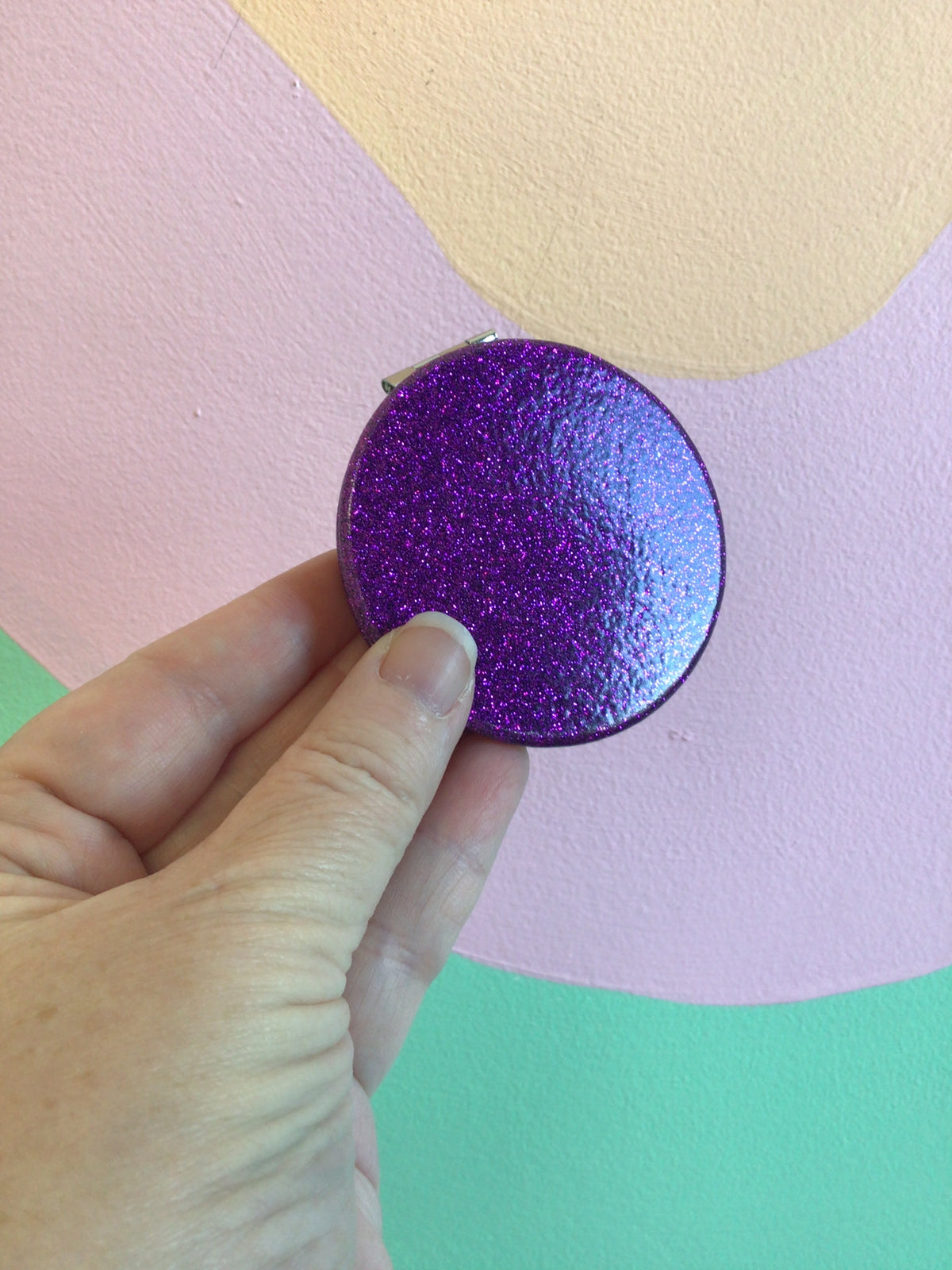 Mini Sparkling Circle Travel Mirror