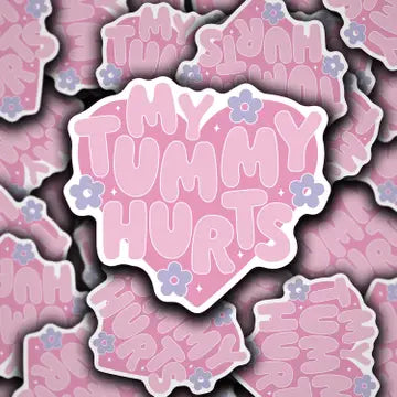 My Tummy Hurts Heart Sticker