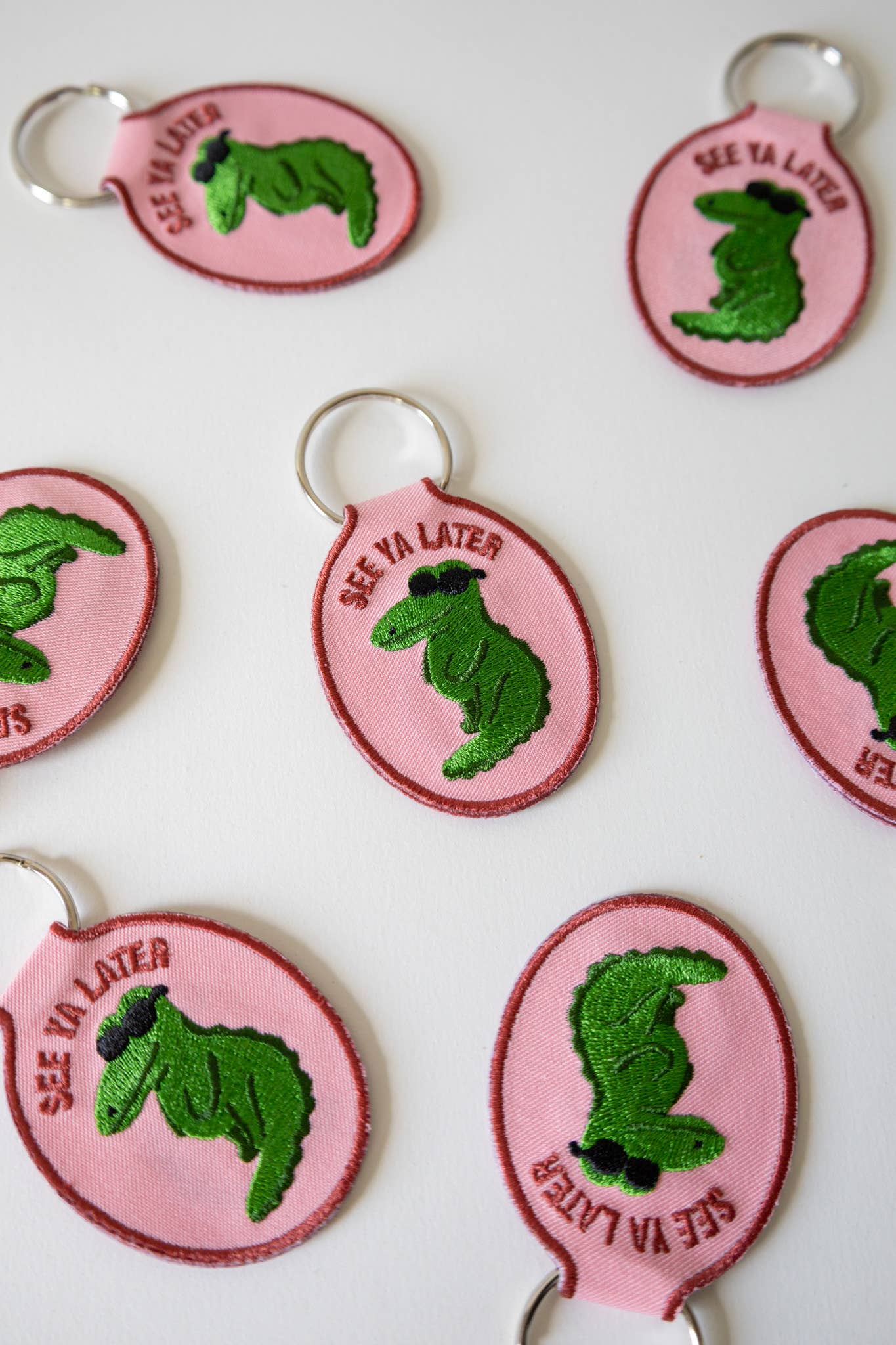 Later Gator Embroidered Keychain