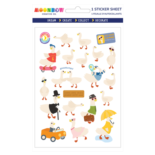 Goose on the Loose Glossy Sticker Sheet