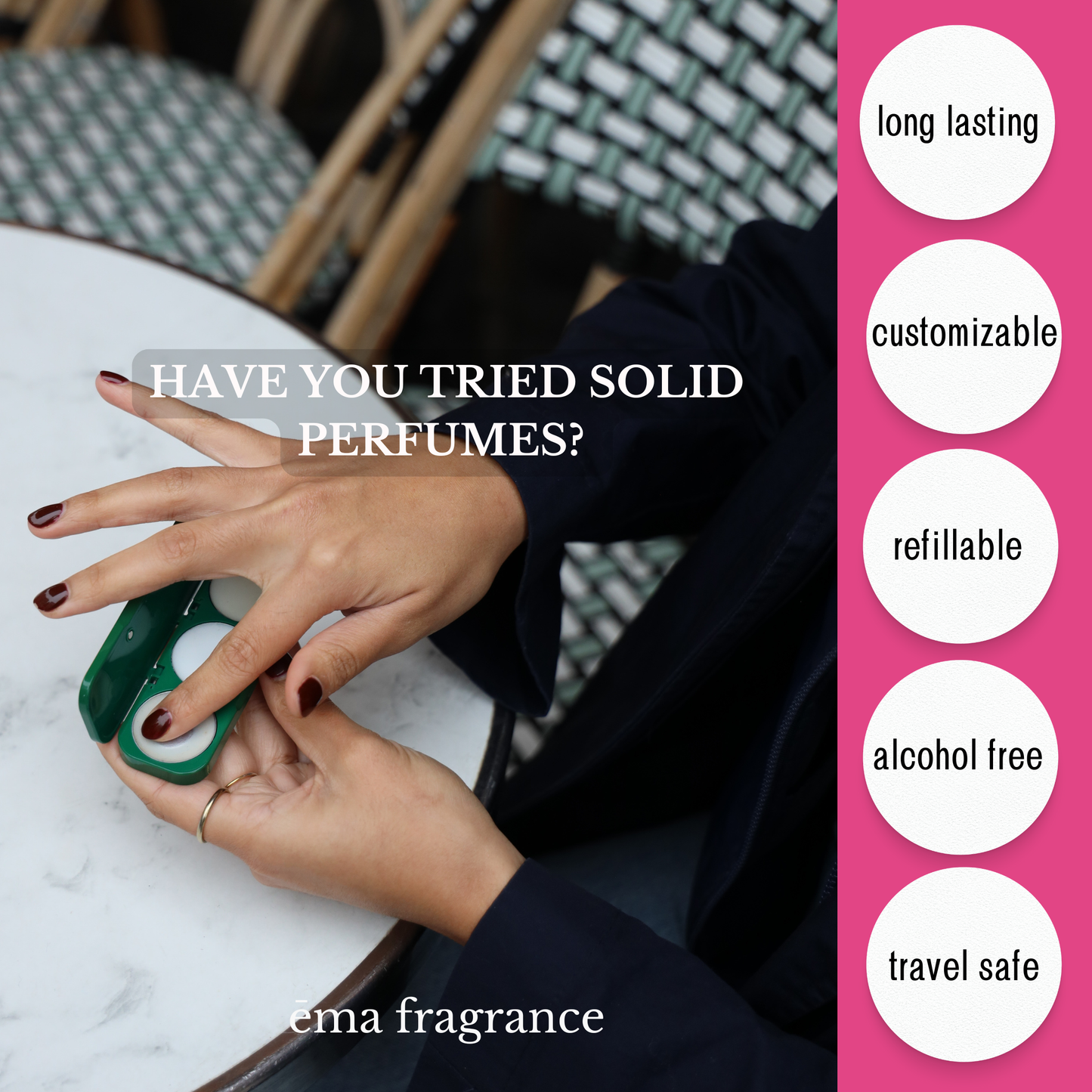 Focus Mode | Wellness Trio Solid Perfume | Bergamot, Cardamom & Vetiver
