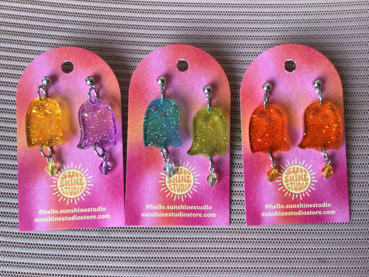 Colorful Beaded Ghosts Earrings