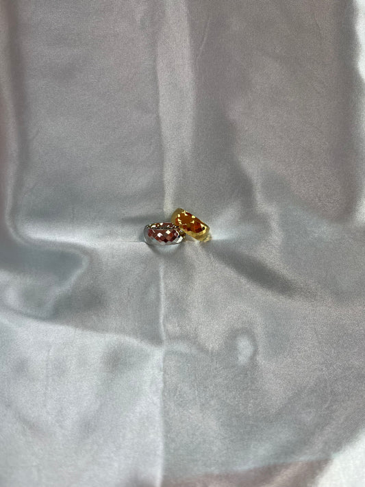 Crushed Diamond Titanium Ring