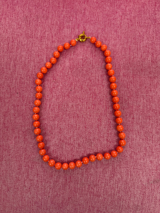 Salmon Beaded Necklace