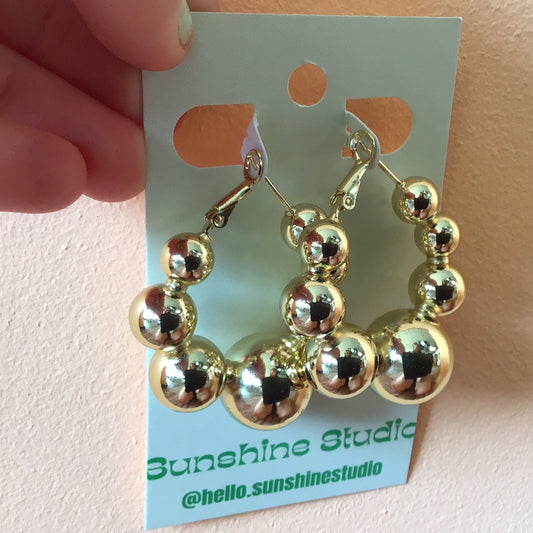 Large Bauble Hoop Earrings