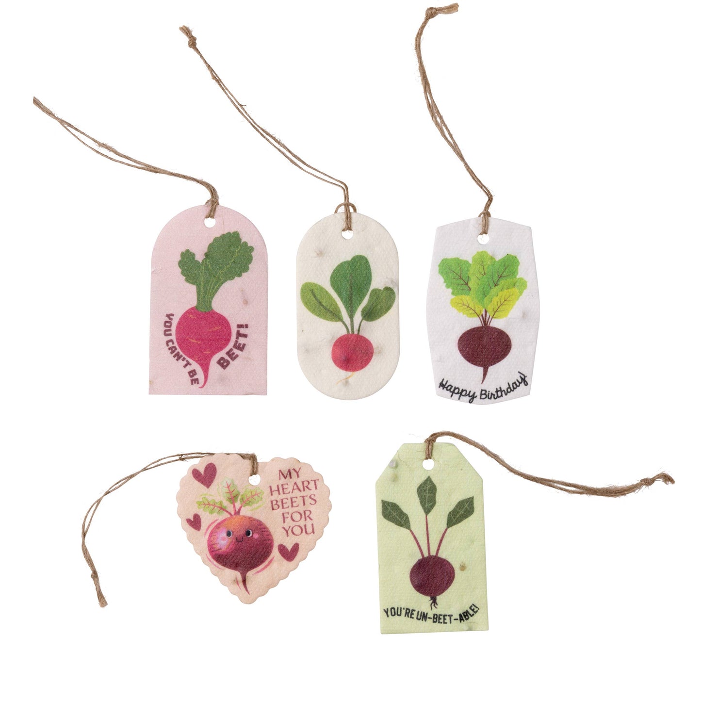 Plantable Seed Gift Tags - Vintage Seed Design, 5 Gift Tags: Carrots