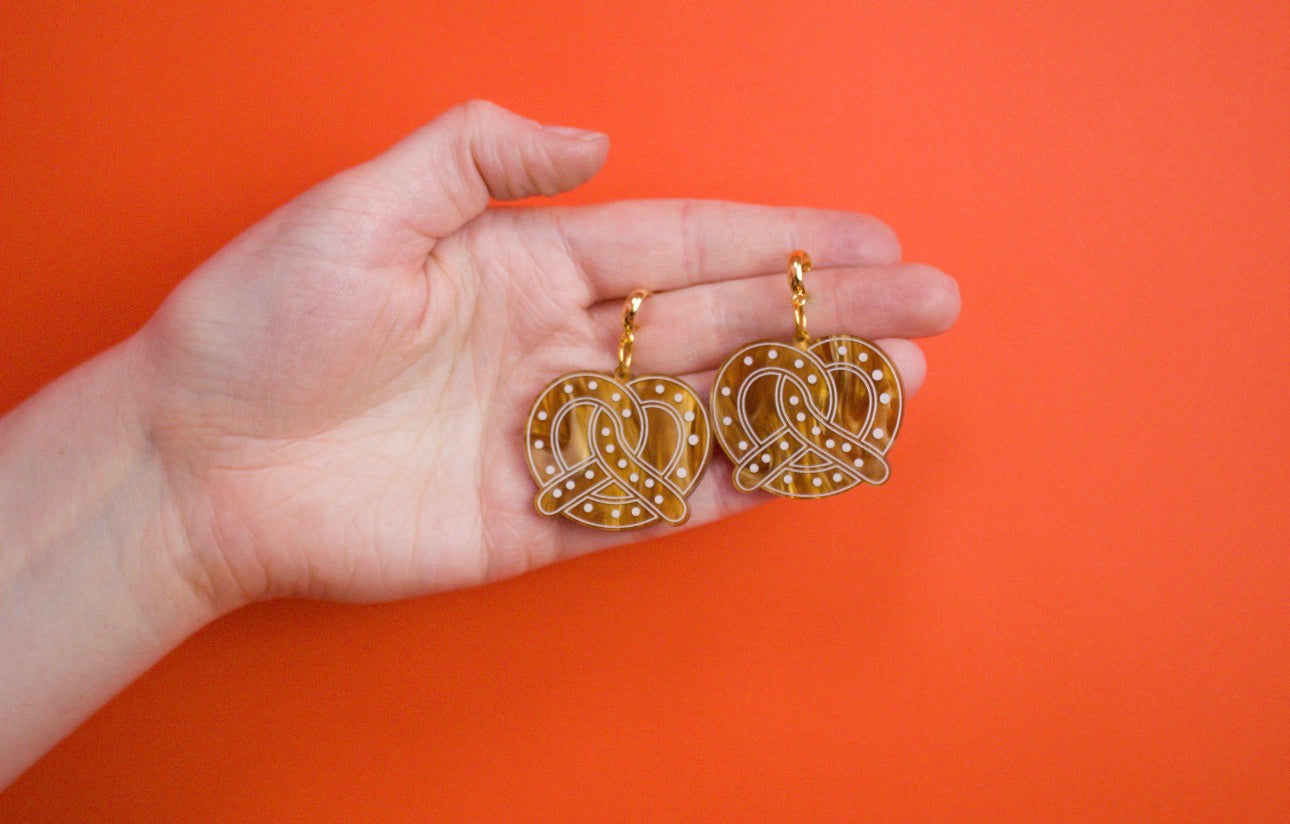 Twisted Pretzel Acrylic Earrings