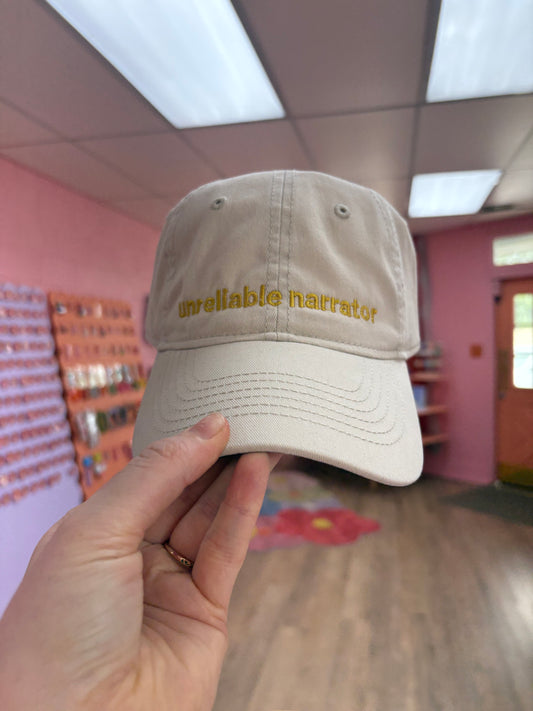 “Unreliable Narrator” Embroidered Hat