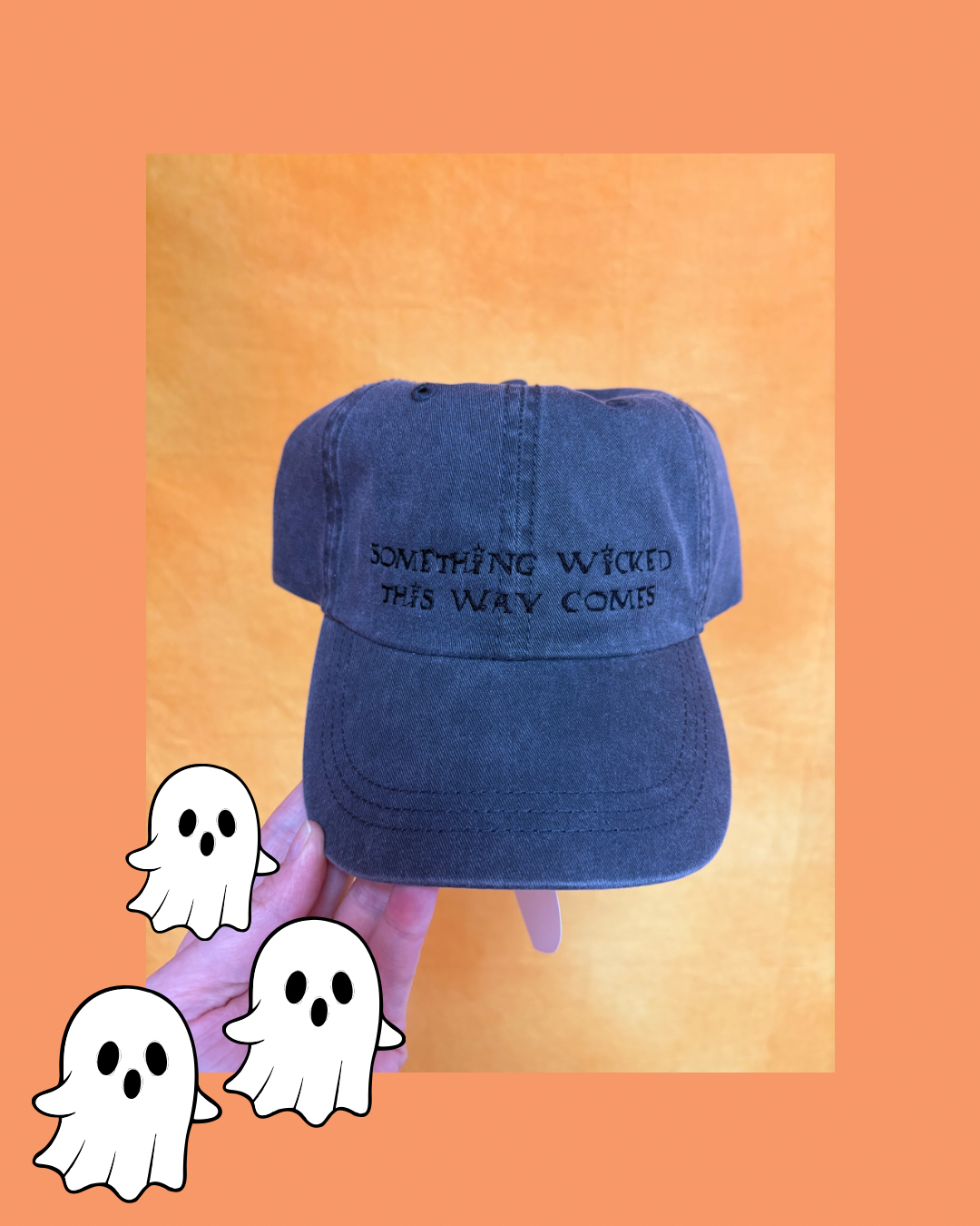 "Something Wicked This Way Comes" Embroidered Hat