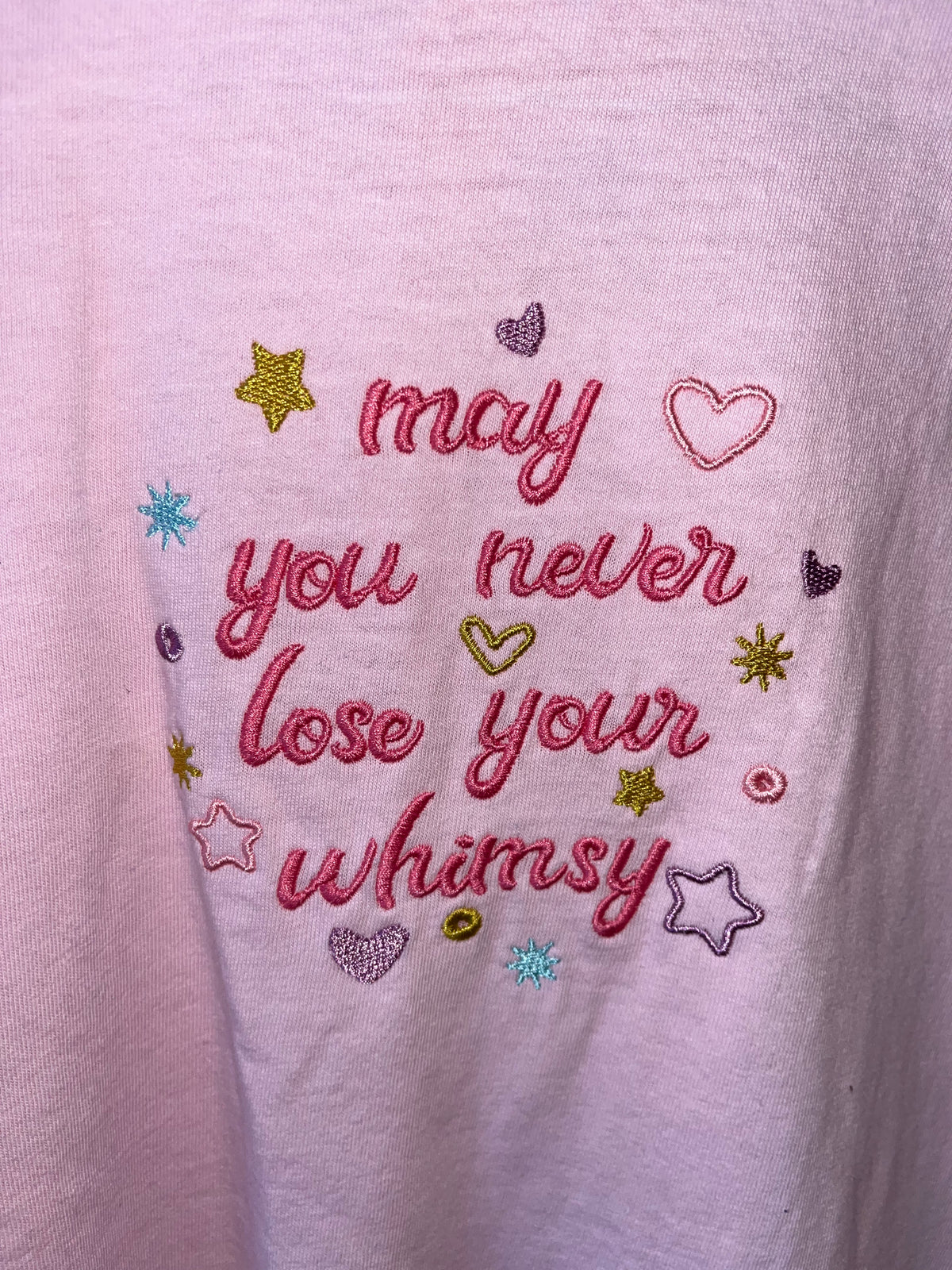 May You Never Lose Your Whimsy Embroidered Top