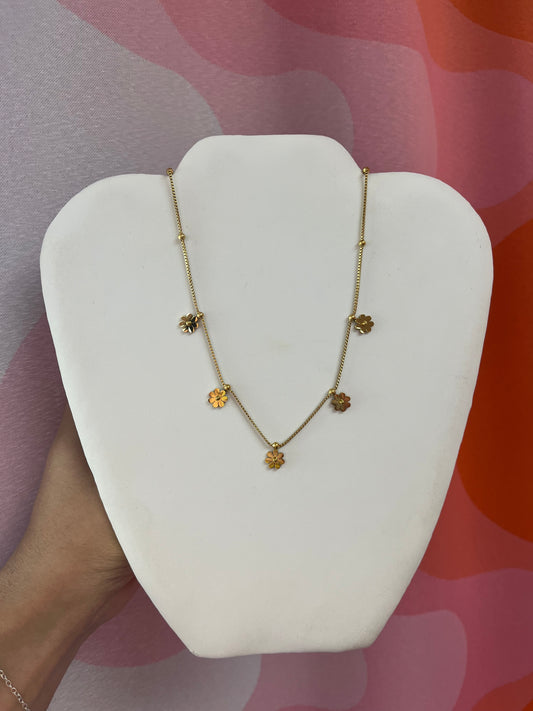 Titanium Daisies Necklace