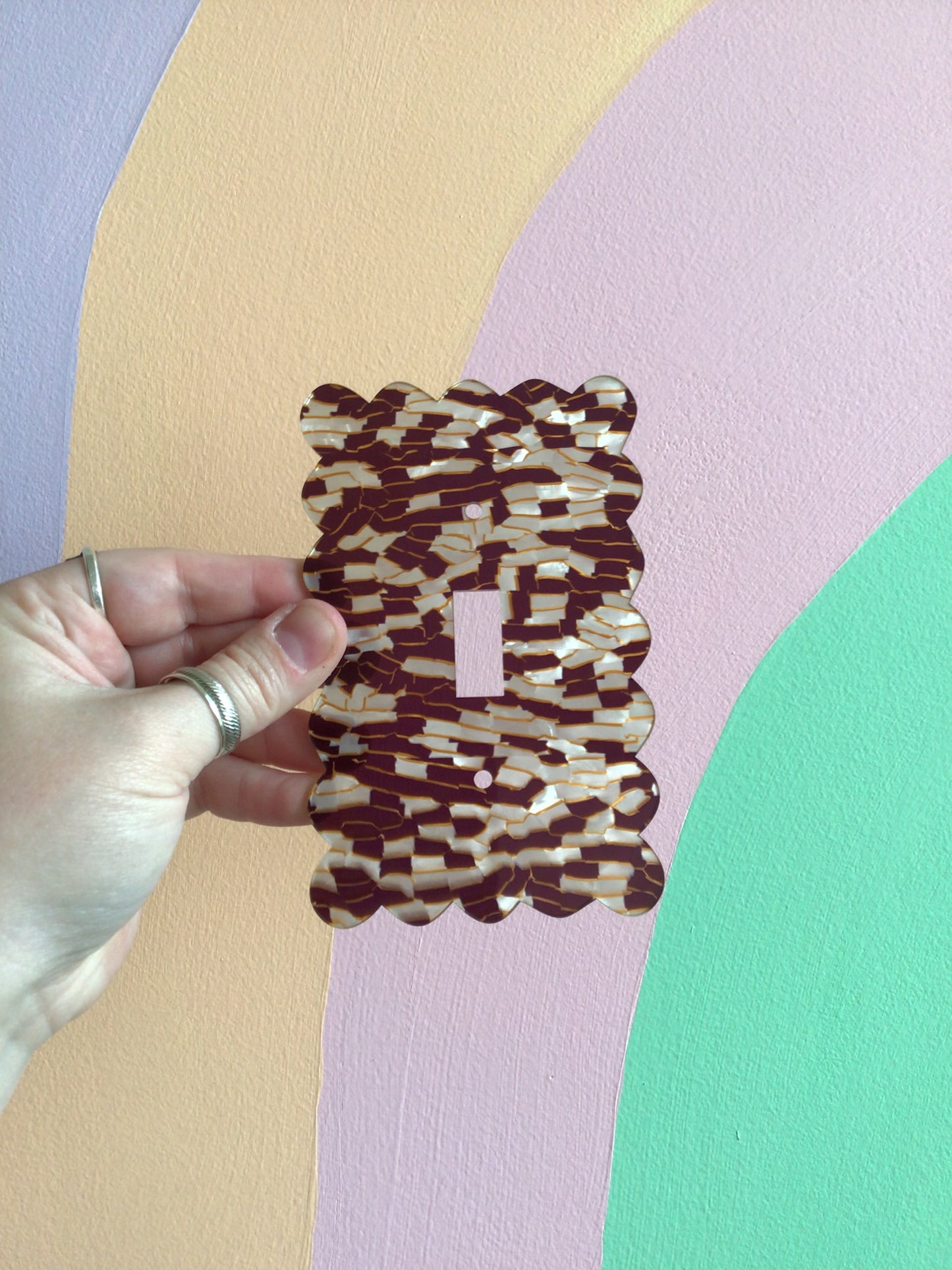 Brown Crackle Outlet Cover