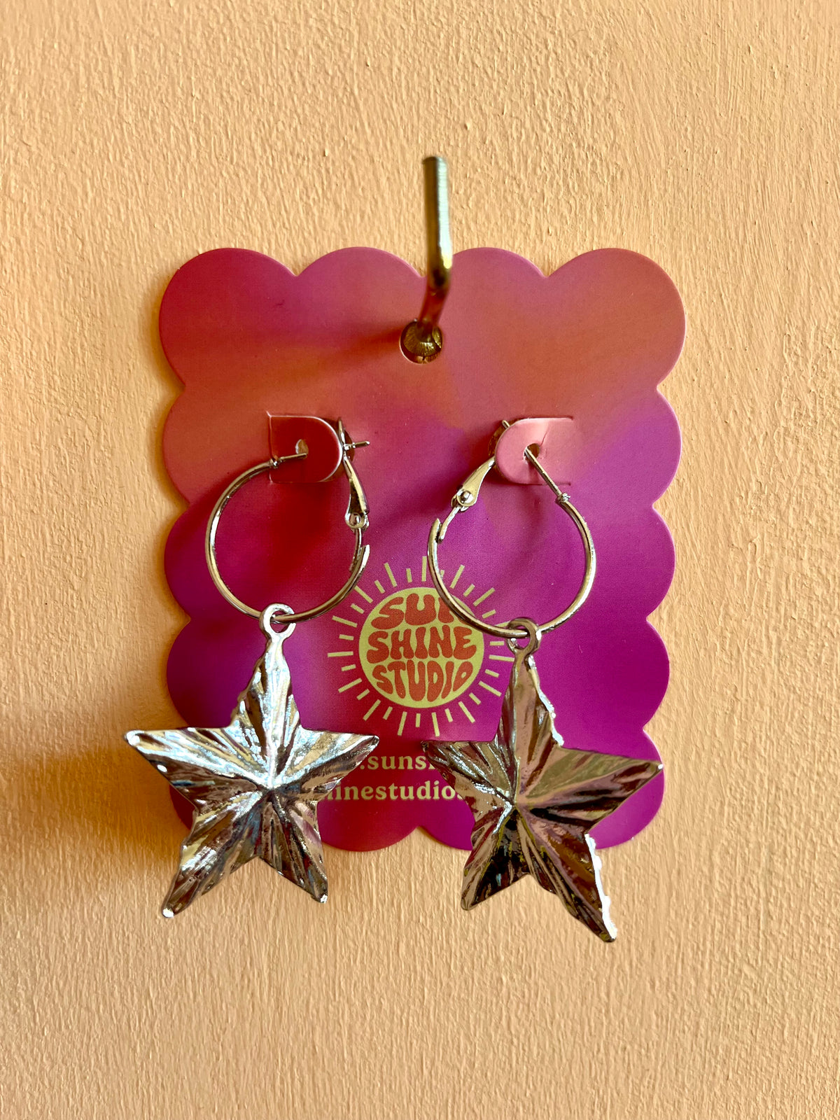 Big Radiant Star Earrings