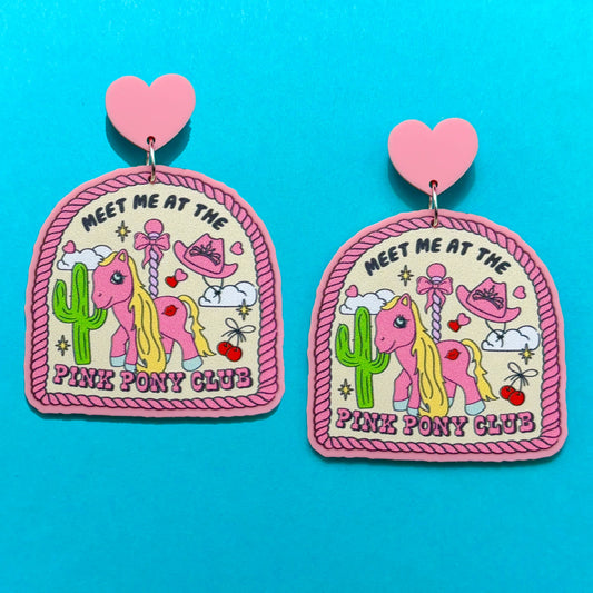 Chappell Roan Pink Pony Club Earrings