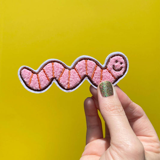 Worm Iron-On Patch