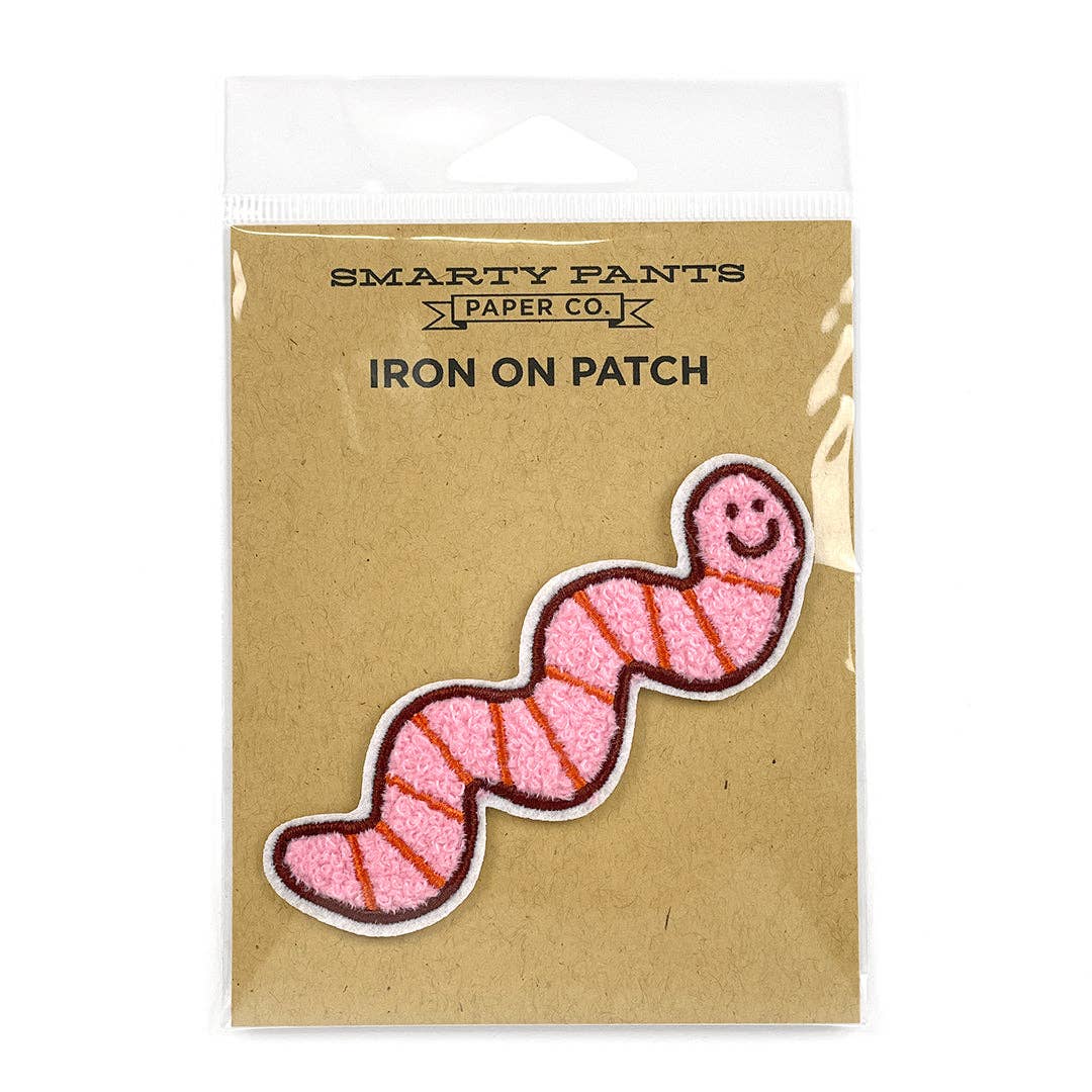Worm Iron-On Patch