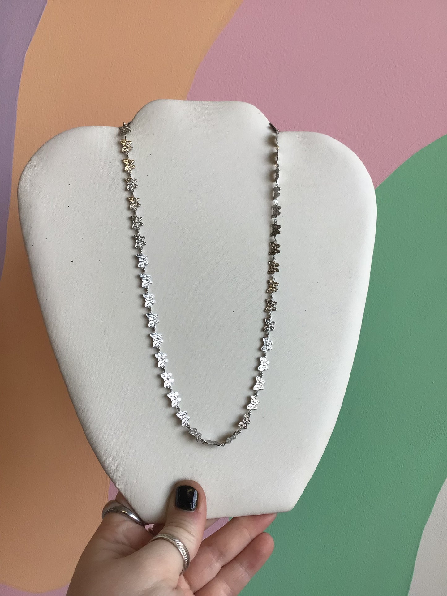 Titanium Butterfly Chain Necklace