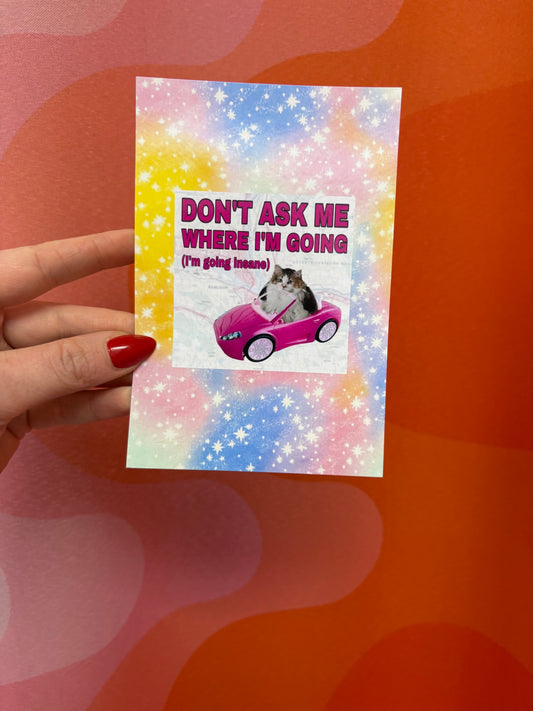I’m Going Insane Post Card
