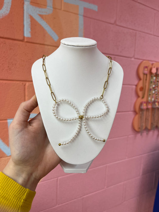 Bow Statement necklace