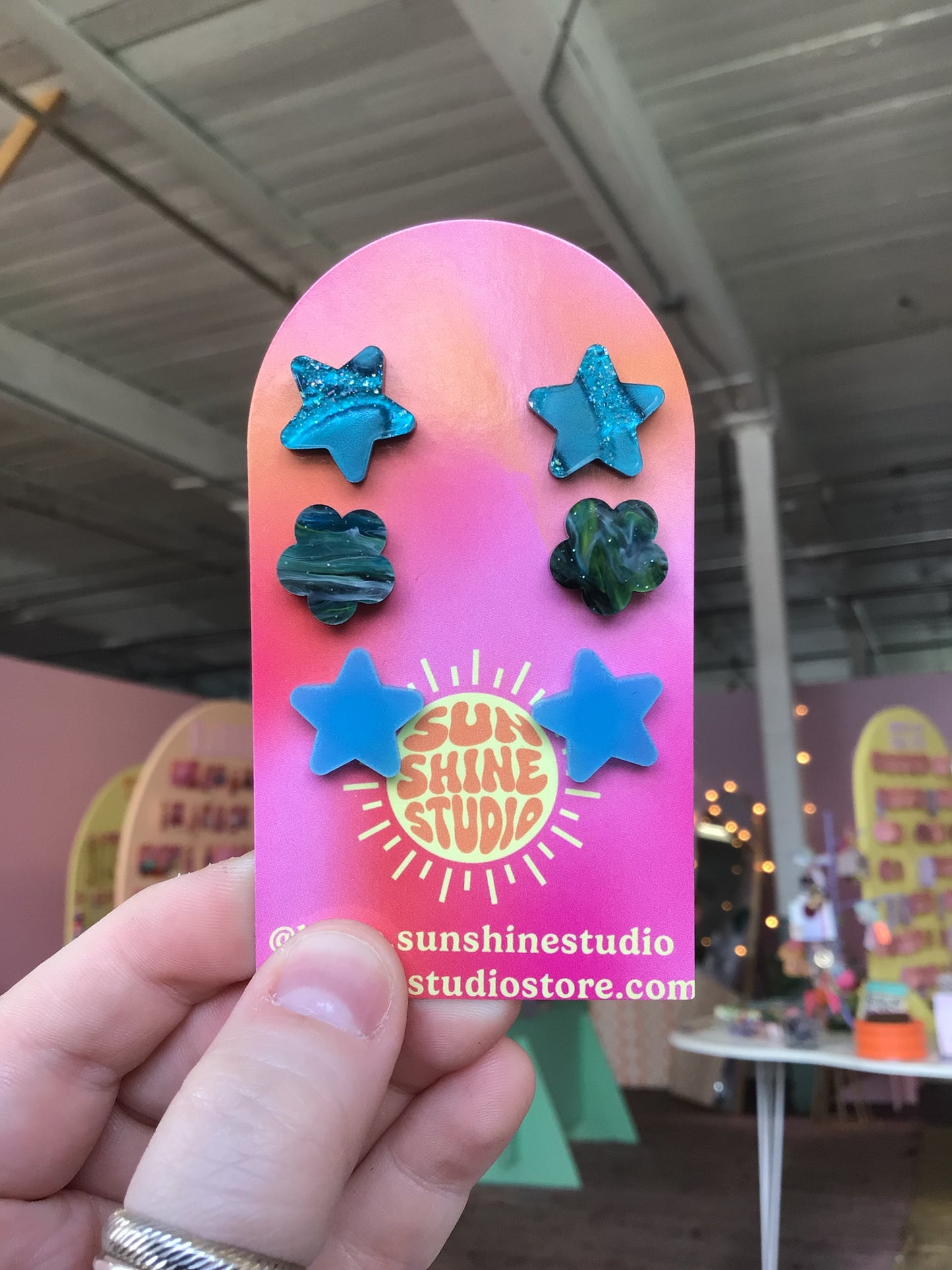 Happy Shapes Acrylic Stud Packs