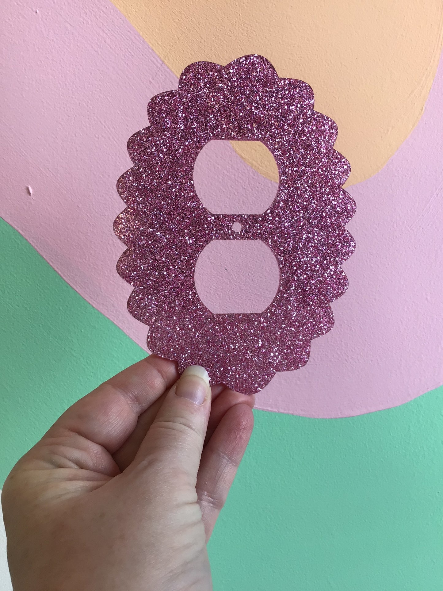 Pink Glitter Outlet Covers