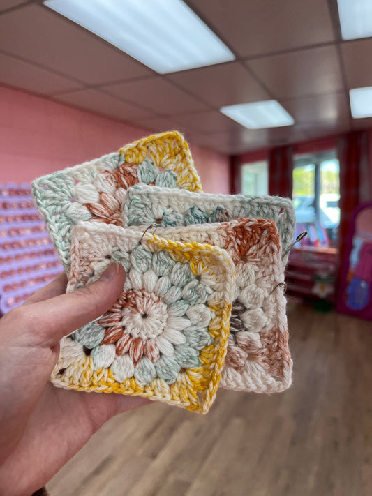 Crochet Granny Square Coaster