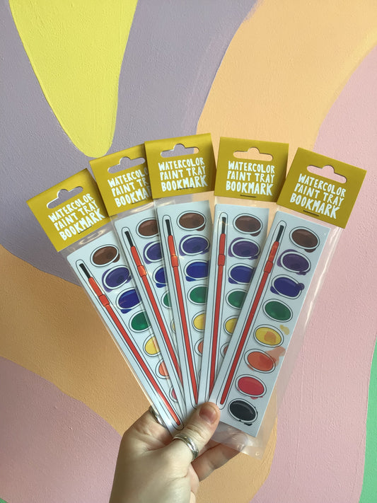 Watercolor Paint Tray Bookmark