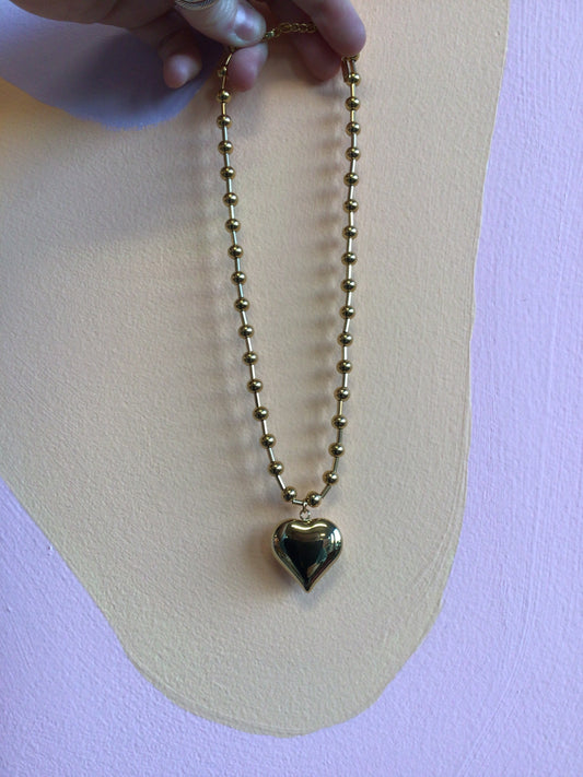 Bubble Chain Heart Necklace