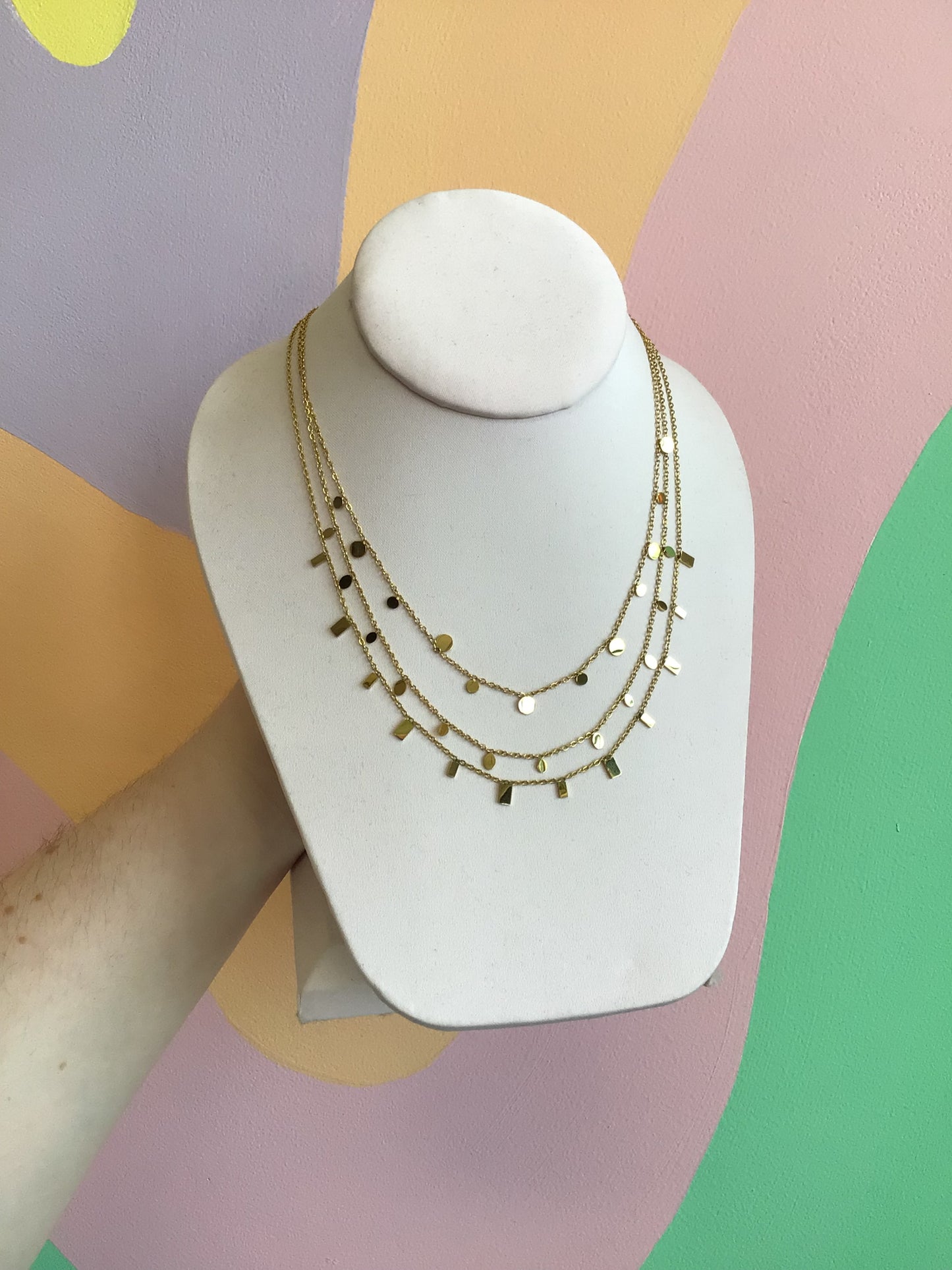 Titanium Layering Shapes Necklace