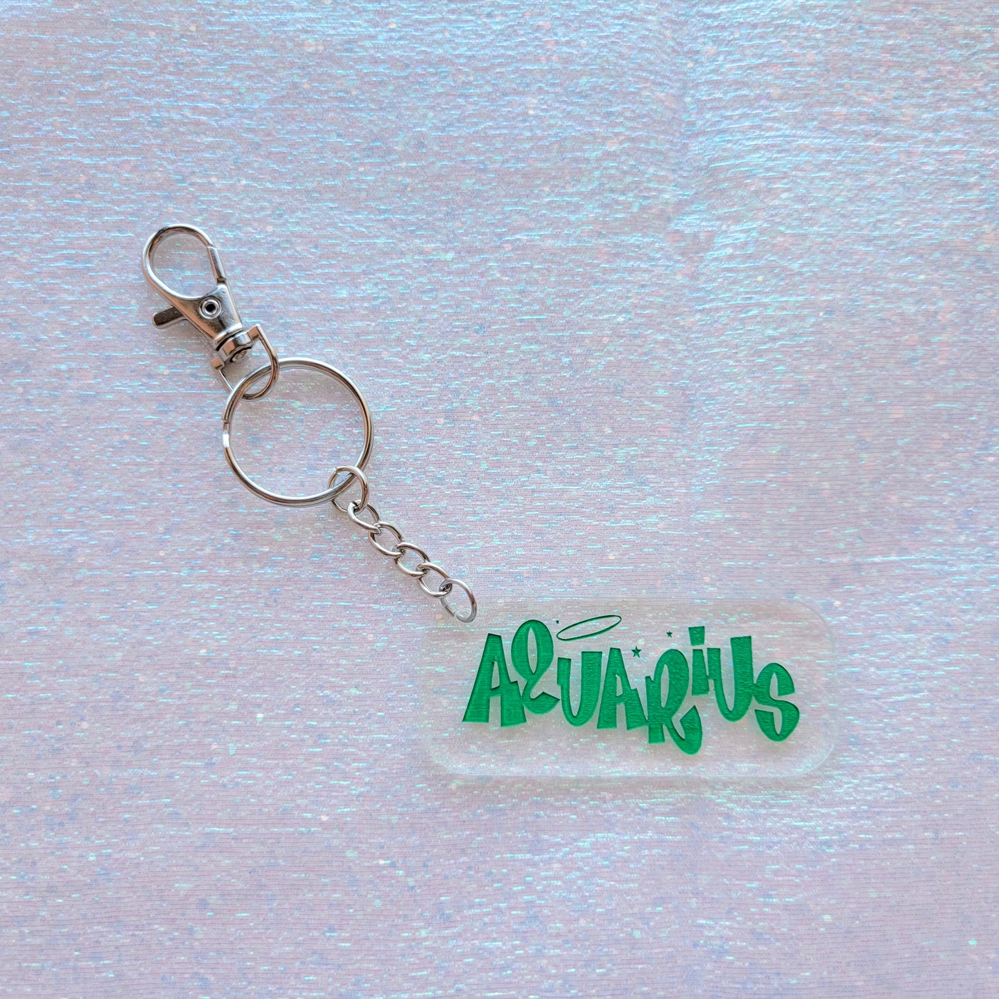 Zodiac Sign Keychain-Green