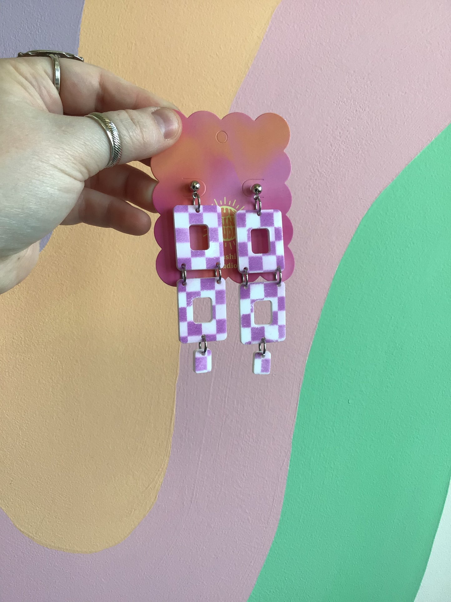 Stacked Statement Acrylic Earrings