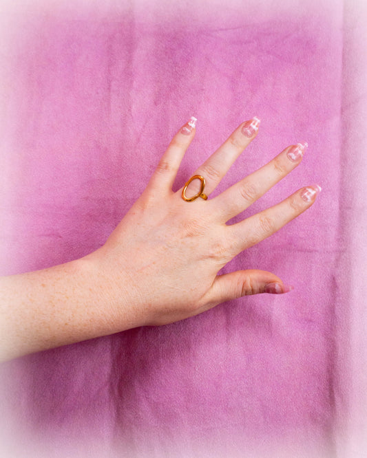 Slim Oval Frame - Titanium Ring