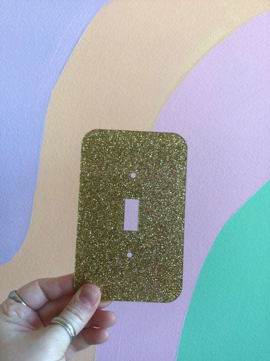Gold Glitter Outlet Covers