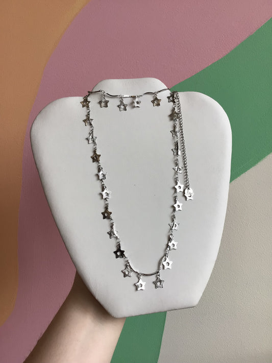 Silver Star Wrap Titanium Necklace