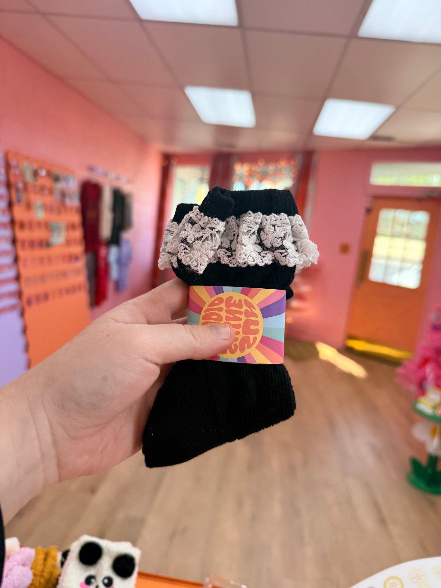 Lace Ruffle Crew Socks