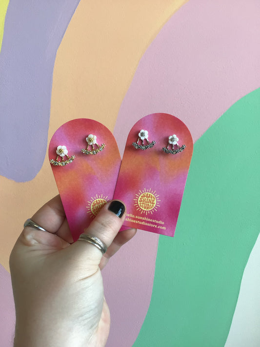 Daisy Ear Jacket Studs