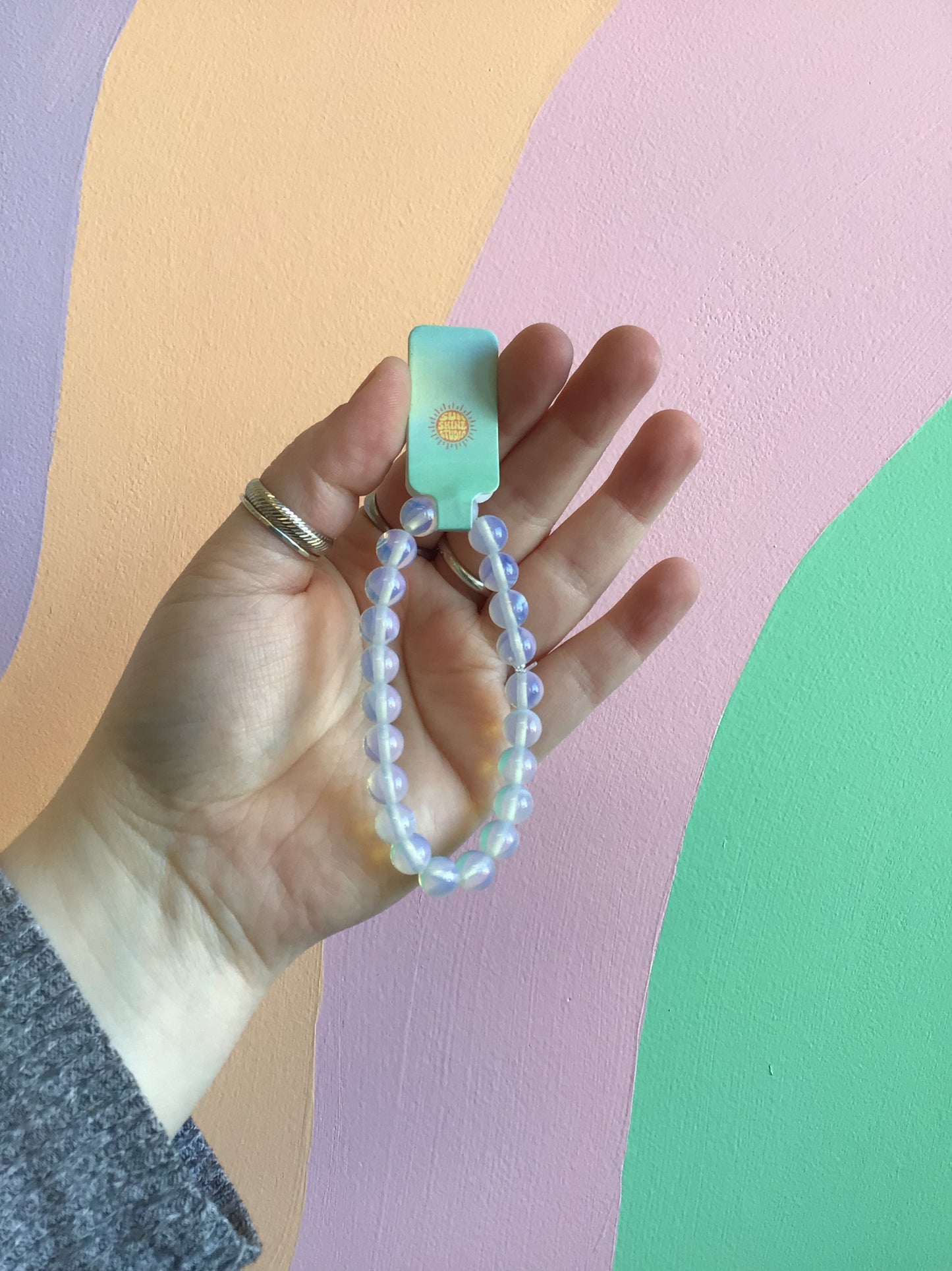 Glass Bead Stretchy Bracelet