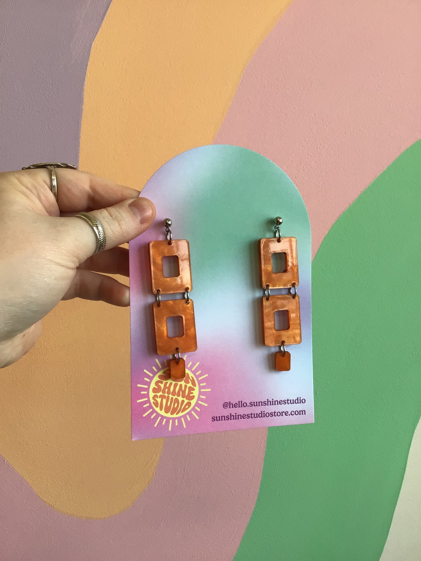 Stacked Statement Acrylic Earrings