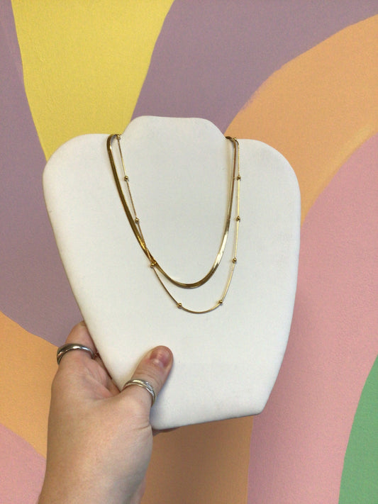 Add Some Interest Layered Titanium Necklace