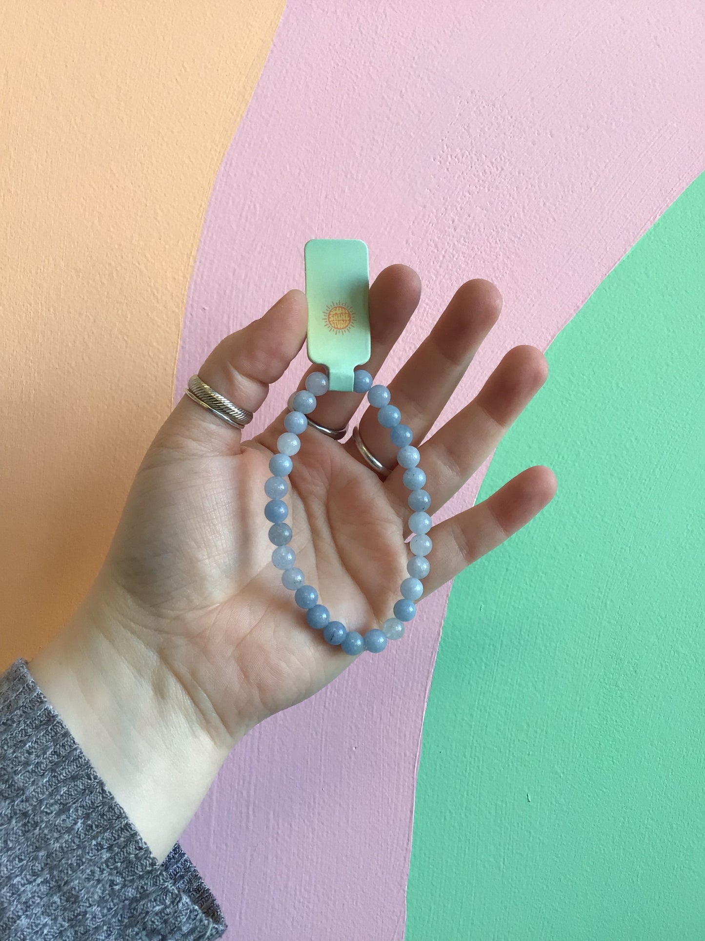 Glass Bead Stretchy Bracelet