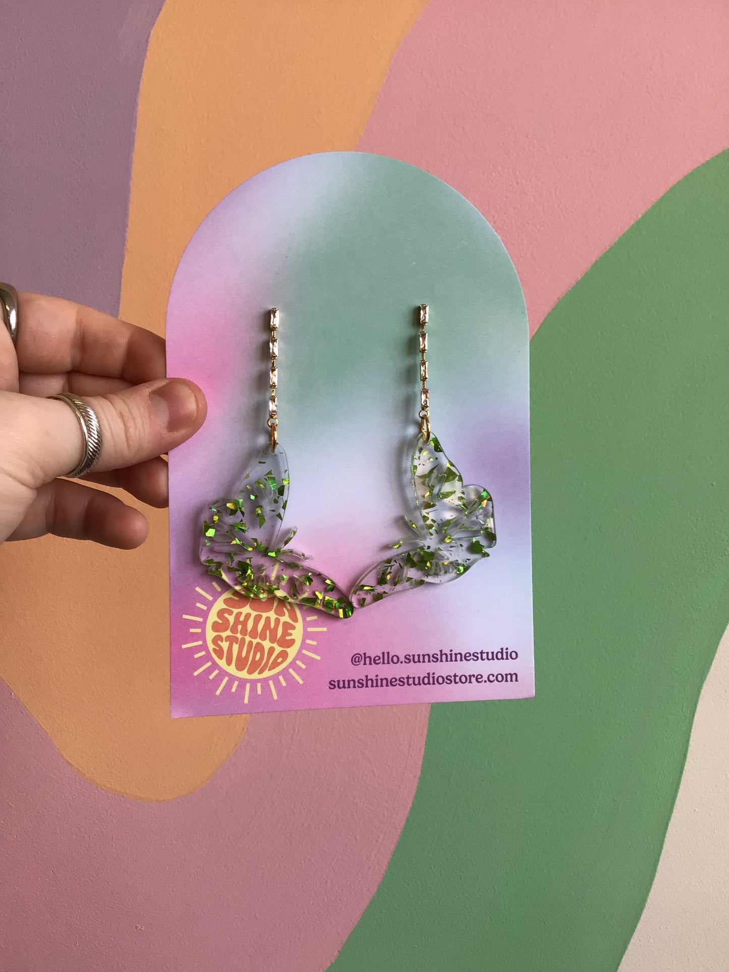 Flying Free Butterfly Acrylic Earrings