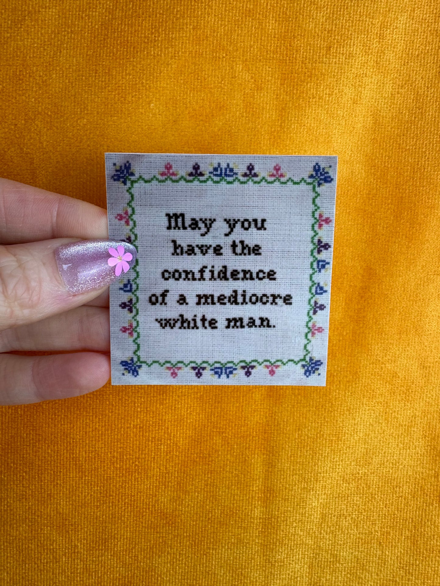 Confidence of a Mediocre White Man Sticker