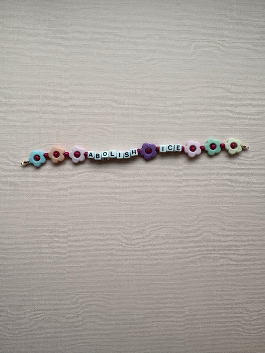 Abolish Ice Flowers Bracelet or Bag Charm
