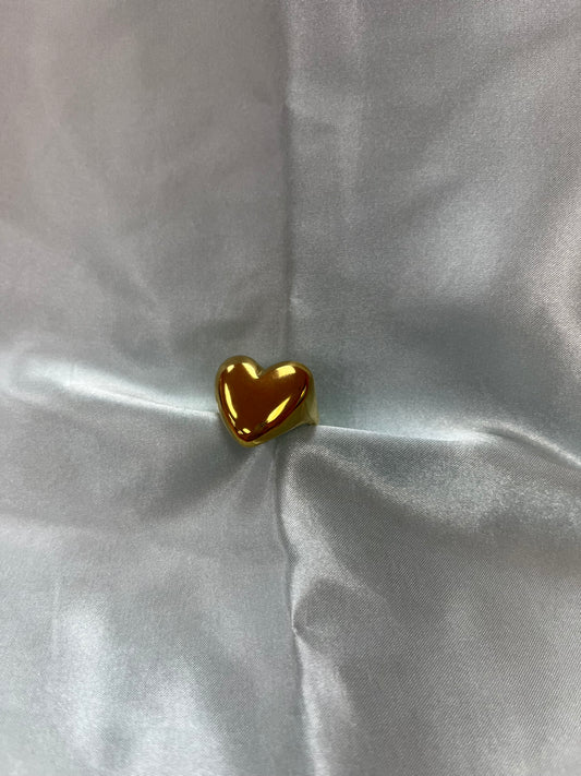 Chunky Heart Titanium Ring