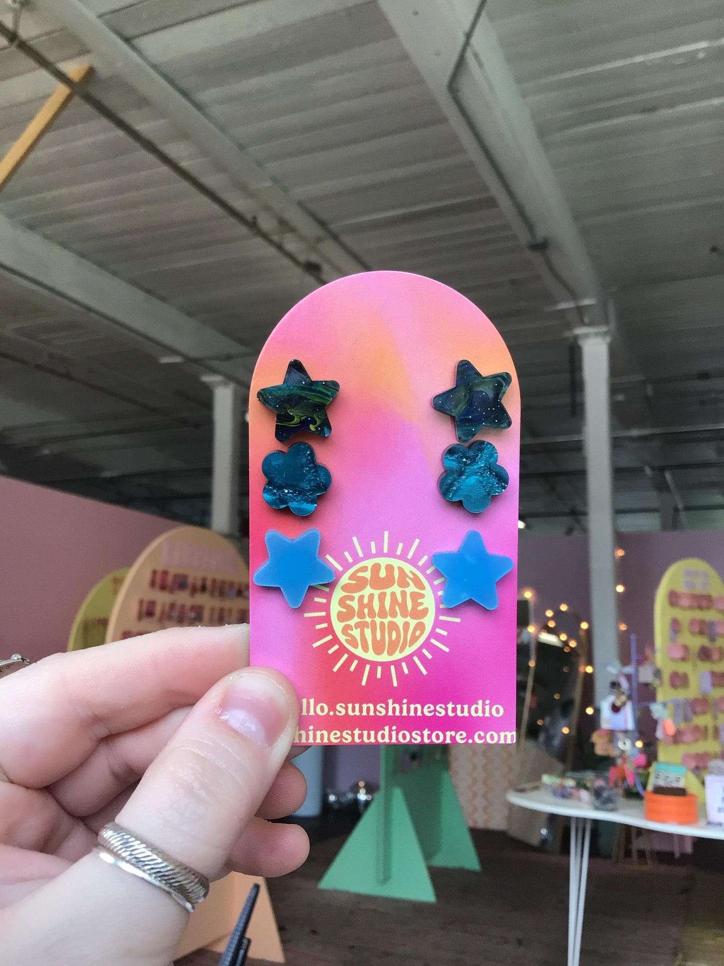 Happy Shapes Acrylic Stud Packs