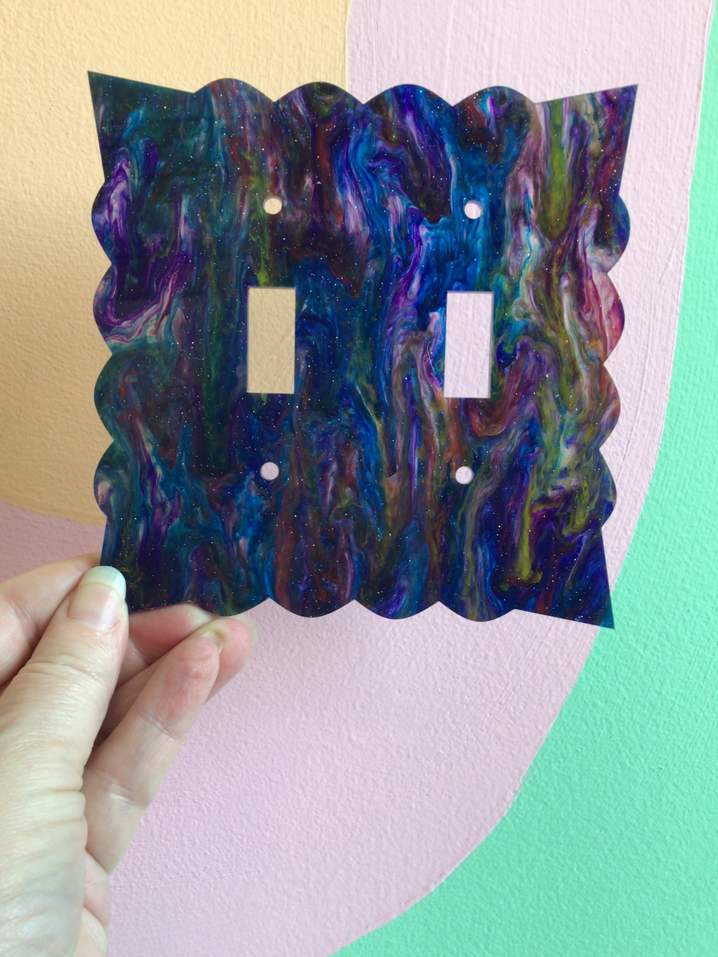 Galaxy Sparkling Paint Outlet Covers