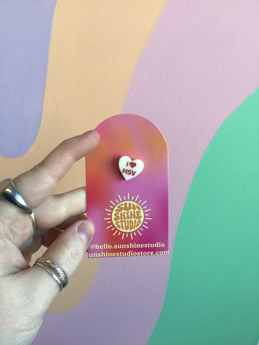 I Heart HSV Mini Pin
