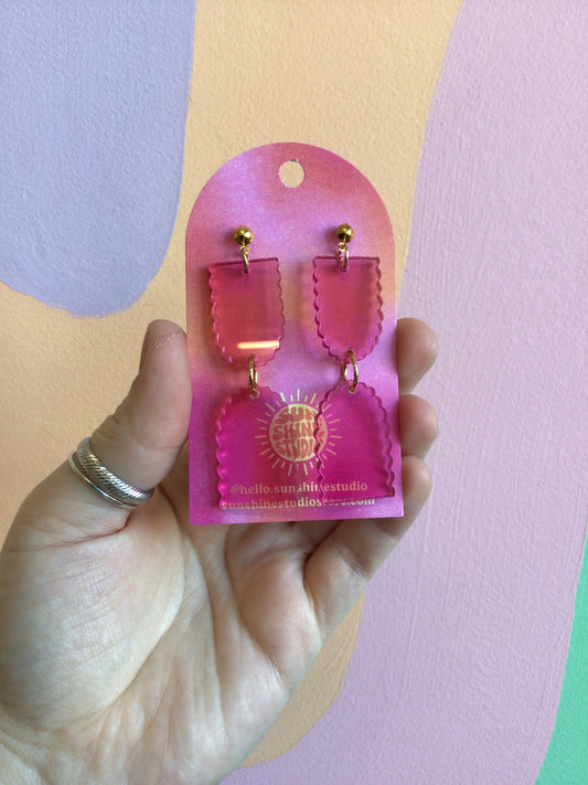 Pink Portals Earrings